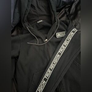 True Religion Black Bomber Jacket